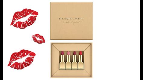 burberry festive mini lip velvet set|Burberry kisses sheer lipstick.